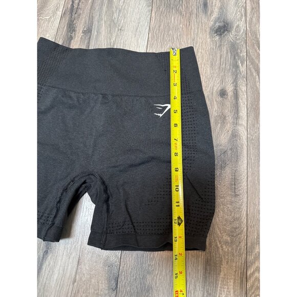 Gymshark Womens M High-Waisted Adept Fleck Seamless Shorts Compression Black  Gr - Picture 5 of 7
